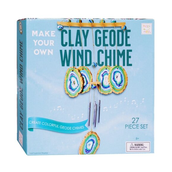 NEW Make Your Own Clay Geode Wind Chime DIY Craft Kit CHRISTMAS GIFT Stocking St - Picture 2 of 16